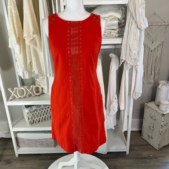 Nine West women's size 4 sheath dress orangish red. Coastal fun #0971 - Picture 10 of 15